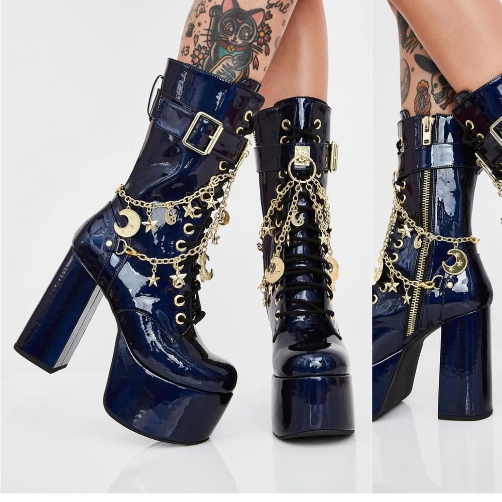 Midnight solstice platform boots
